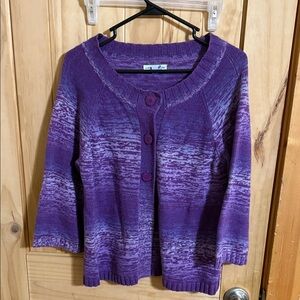 Caribbean Joe Purple Gradient Women's Sweater
